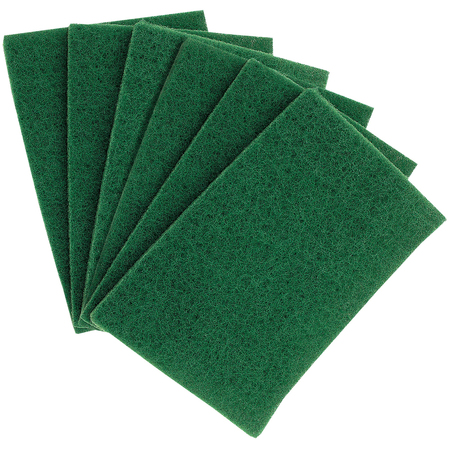 CAR DEALER DEPOT Green Scuff Pads - 4.5" X 6" - 10 Pads/Pack, Medium Coarse HT-4510